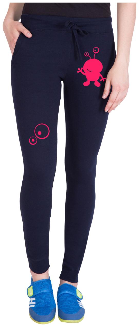 

American-Elm Women Regular fit Cotton Printed Track pants - Blue