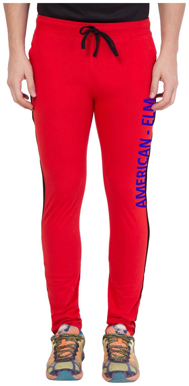 

American-Elm Men s Red Printed Trackpant