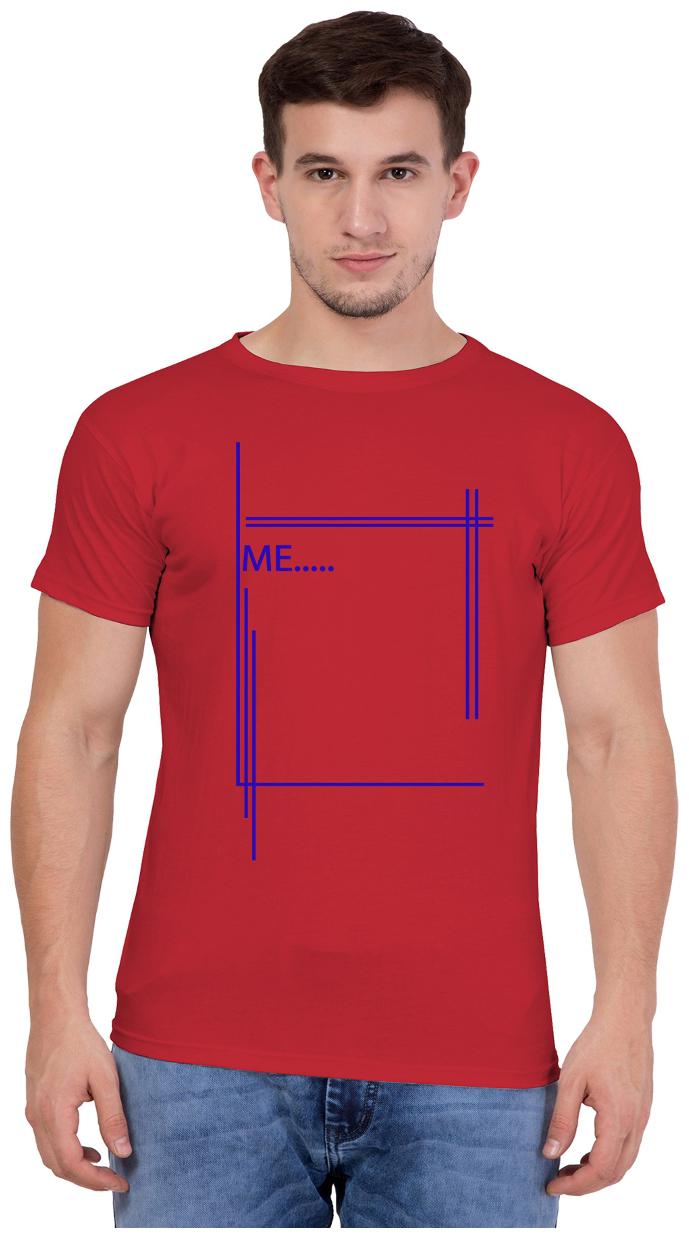 

American-Elm Men Red Slim fit Cotton Round neck T-Shirt - Pack Of 1