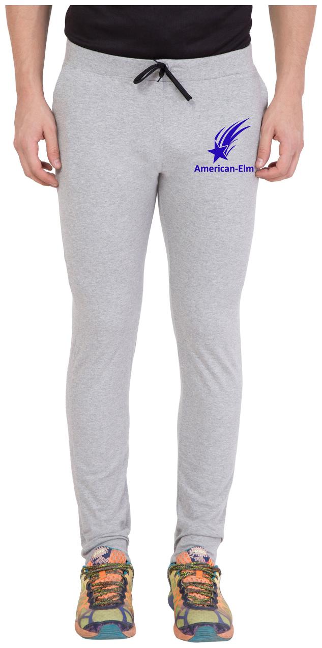 

American-Elm Grey blue Star Printed Track Lower for Men