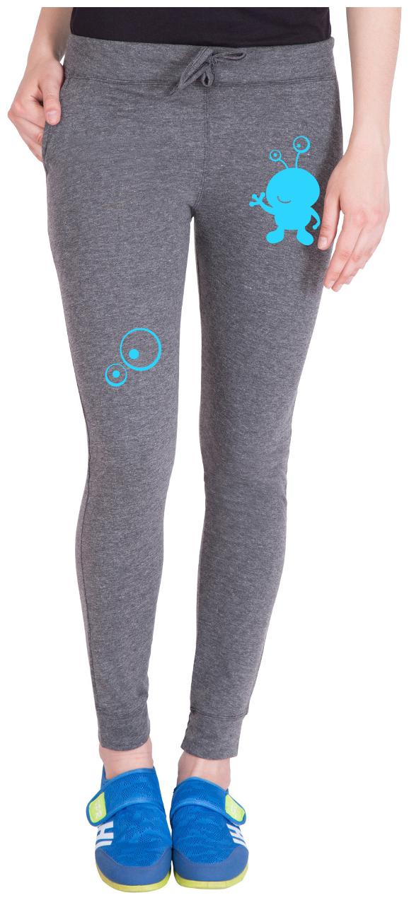 

American-Elm Women Regular fit Cotton Printed Track pants - Grey