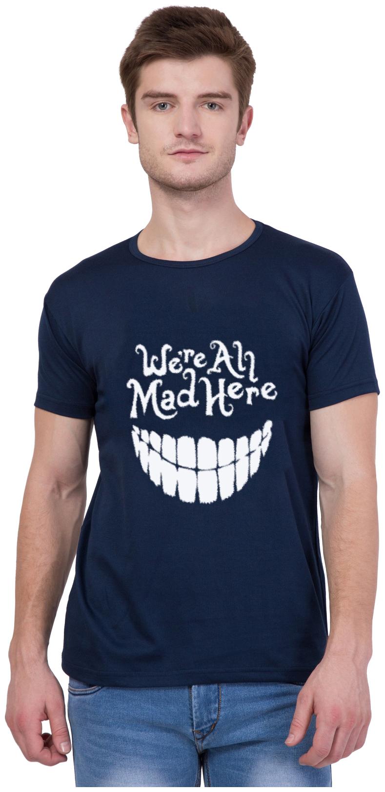 

American-Elm Men Blue Slim fit Cotton Round neck T-Shirt - Pack Of 1