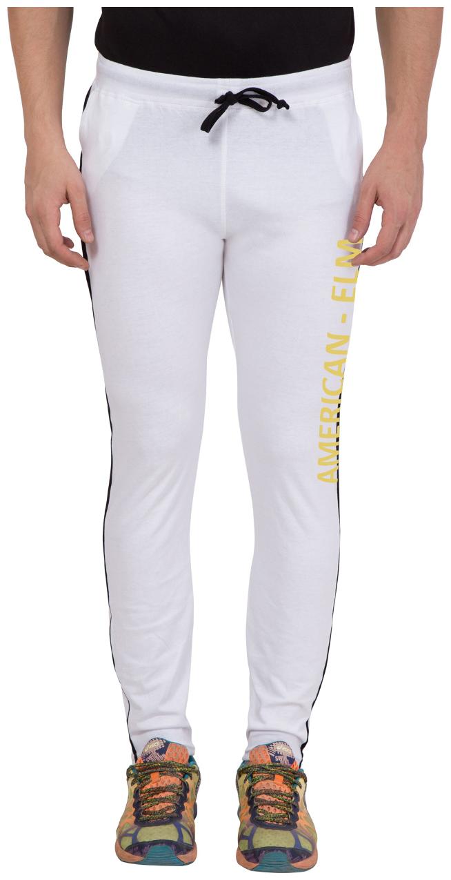 

American-Elm Men s White Stylish Cotton Printed Lower
