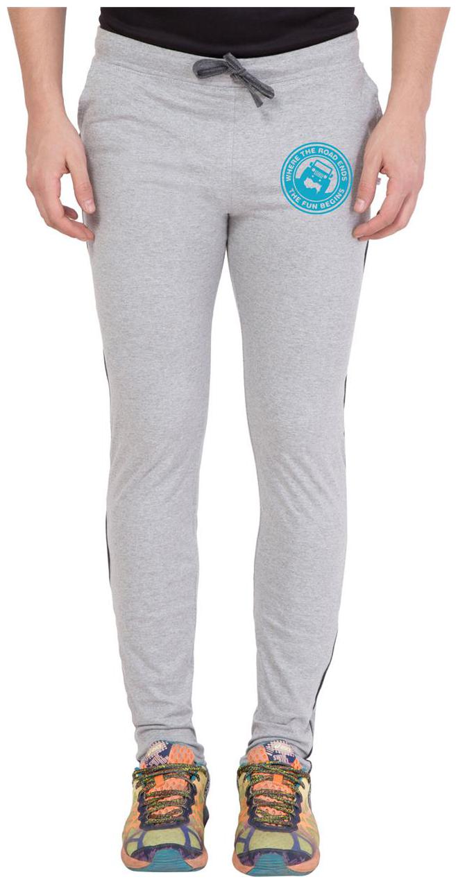 

American-Elm Light Grey Round Zeep Printed Track Jogger for Men