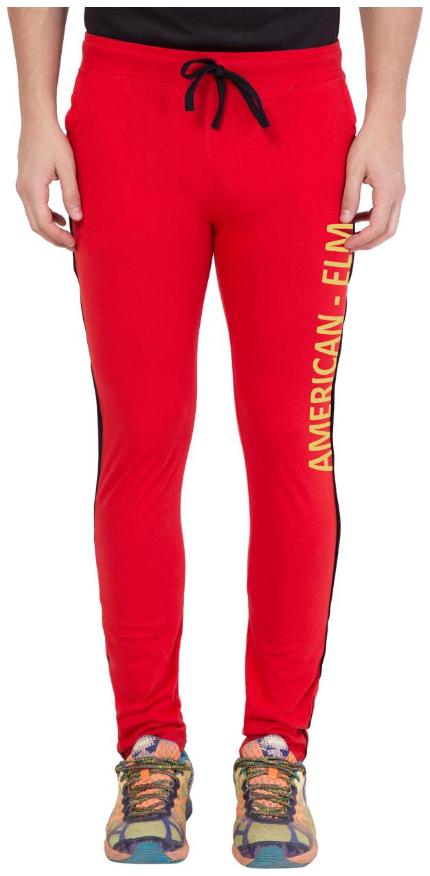 

American-Elm Red Slim Fit Trackpant for Men
