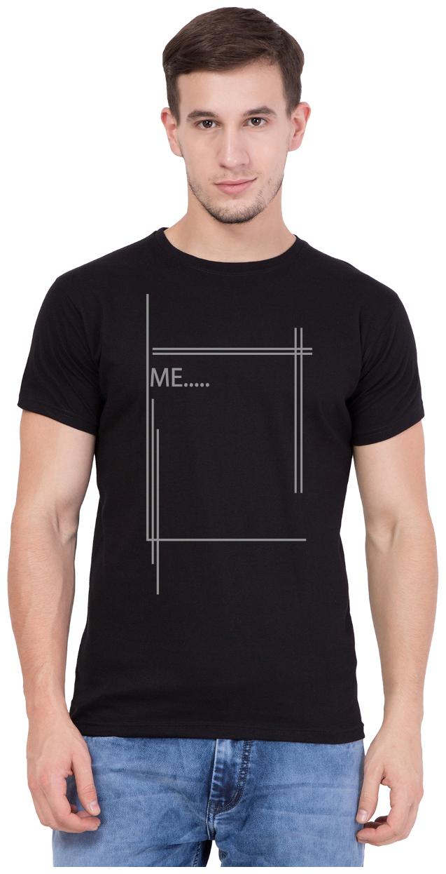 

American-Elm Men Black Slim fit Cotton Round neck T-Shirt - Pack Of 1