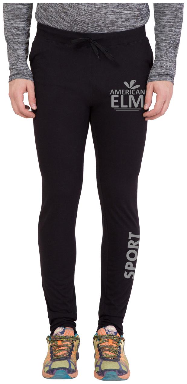 

American-Elm Men s Black Stylish Printed Track Jogger