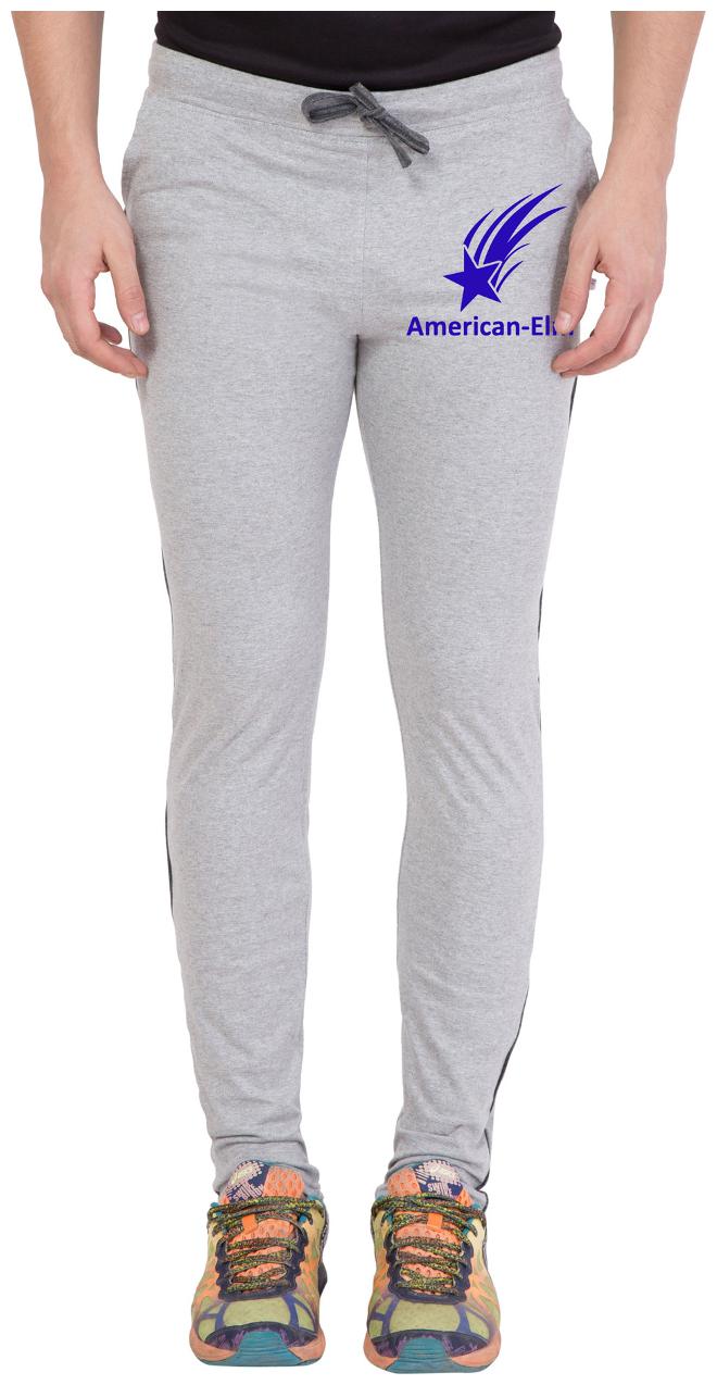

American-Elm Men s Grey Blue Star Printed Sports Wear Trackpant