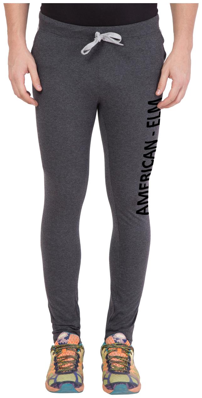 

American-Elm Men s Grey Melange Stylish Cotton Printed Lower