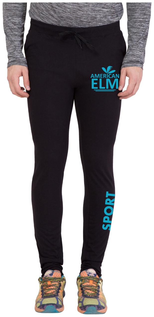 

American-Elm Black Stylish Printed Trackpant for Men