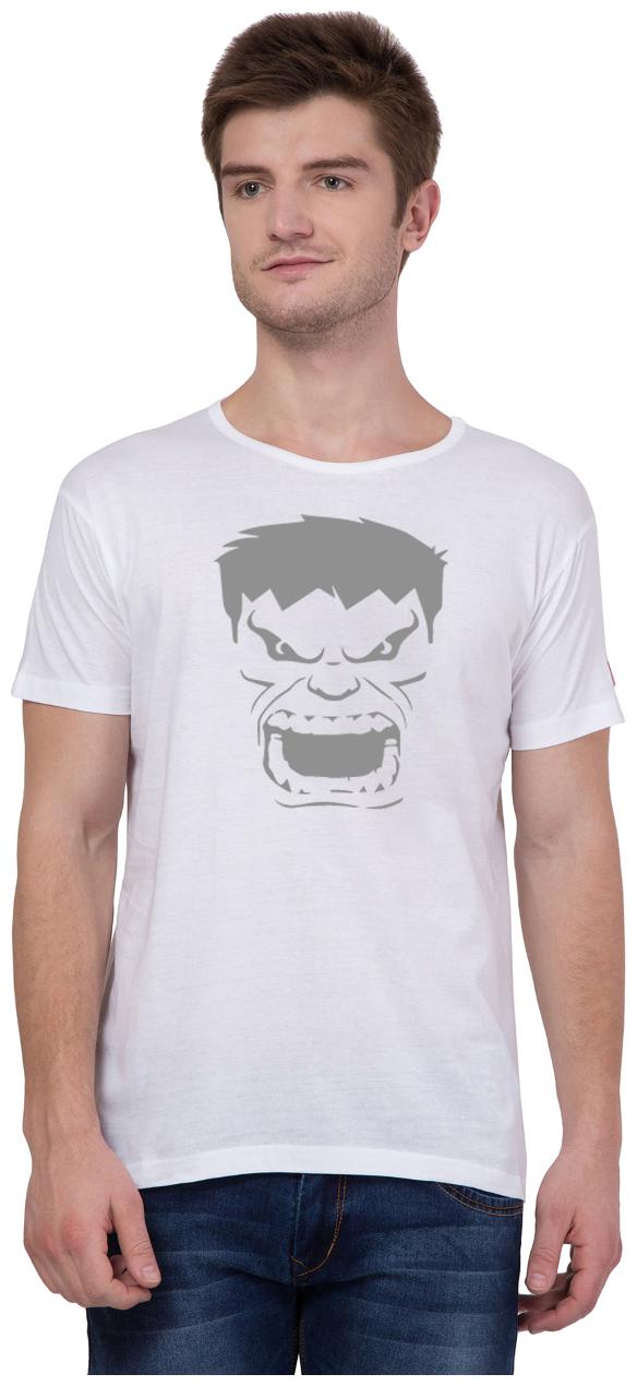 

American-Elm Men White Slim fit Cotton Round neck T-Shirt - Pack Of 1