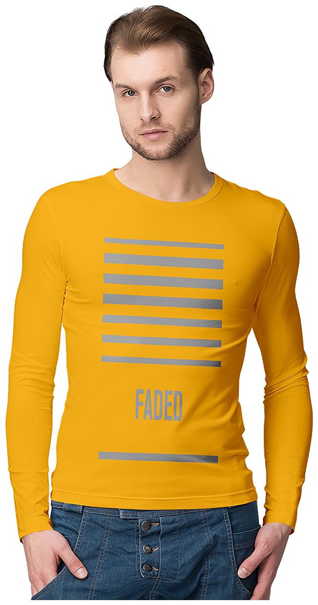 

American-Elm Men s Round Neck T-Shirt - Yellow