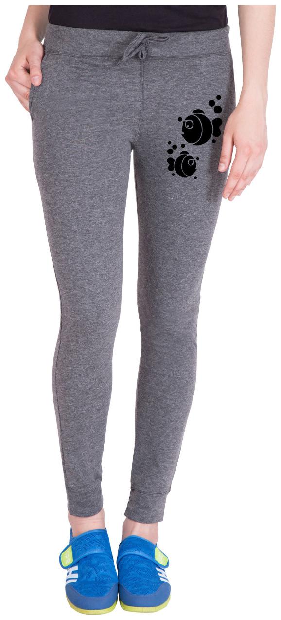 

American-Elm Women Slim fit Cotton Solid Track pants - Grey
