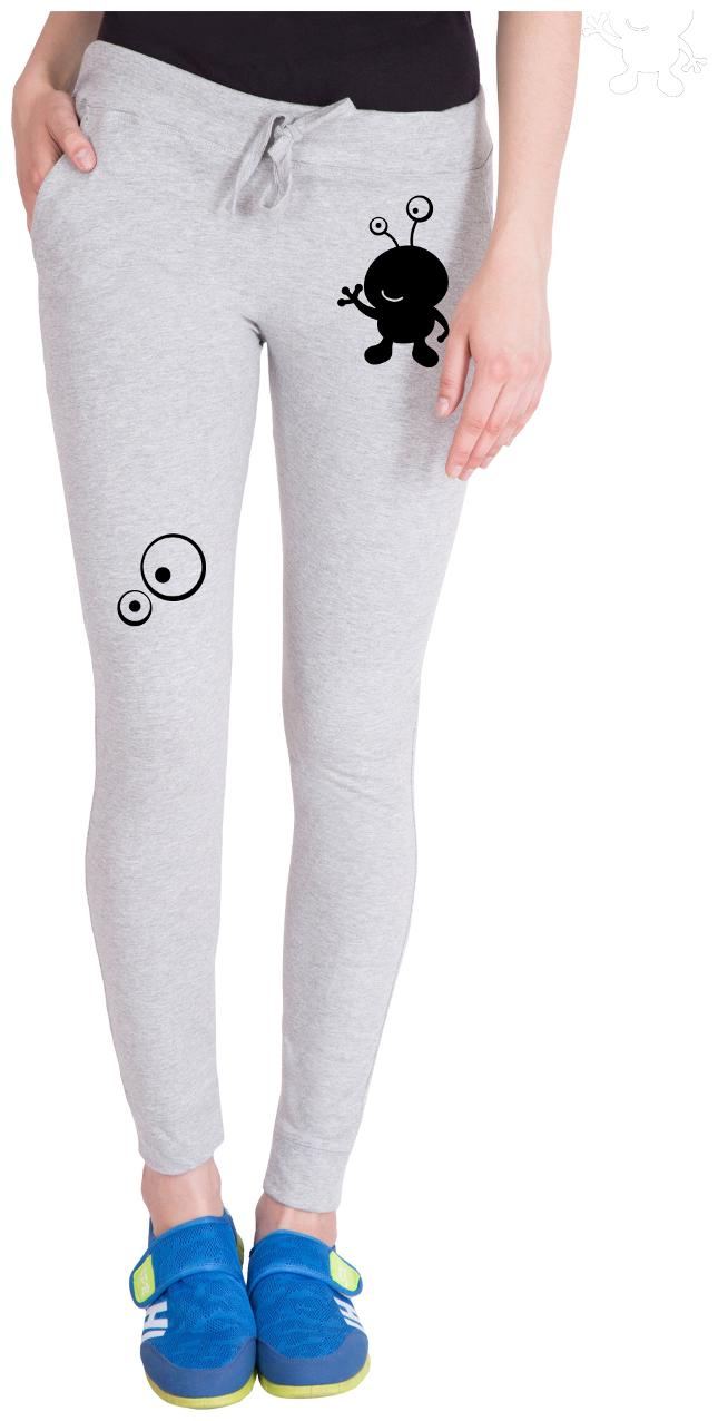 

American-Elm Women Regular fit Cotton Printed Track pants - Grey