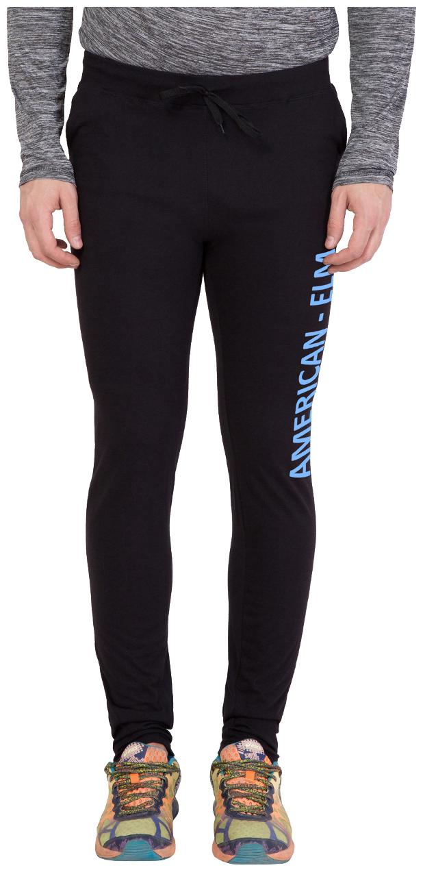 

American-Elm Men s Black Printed Jogger