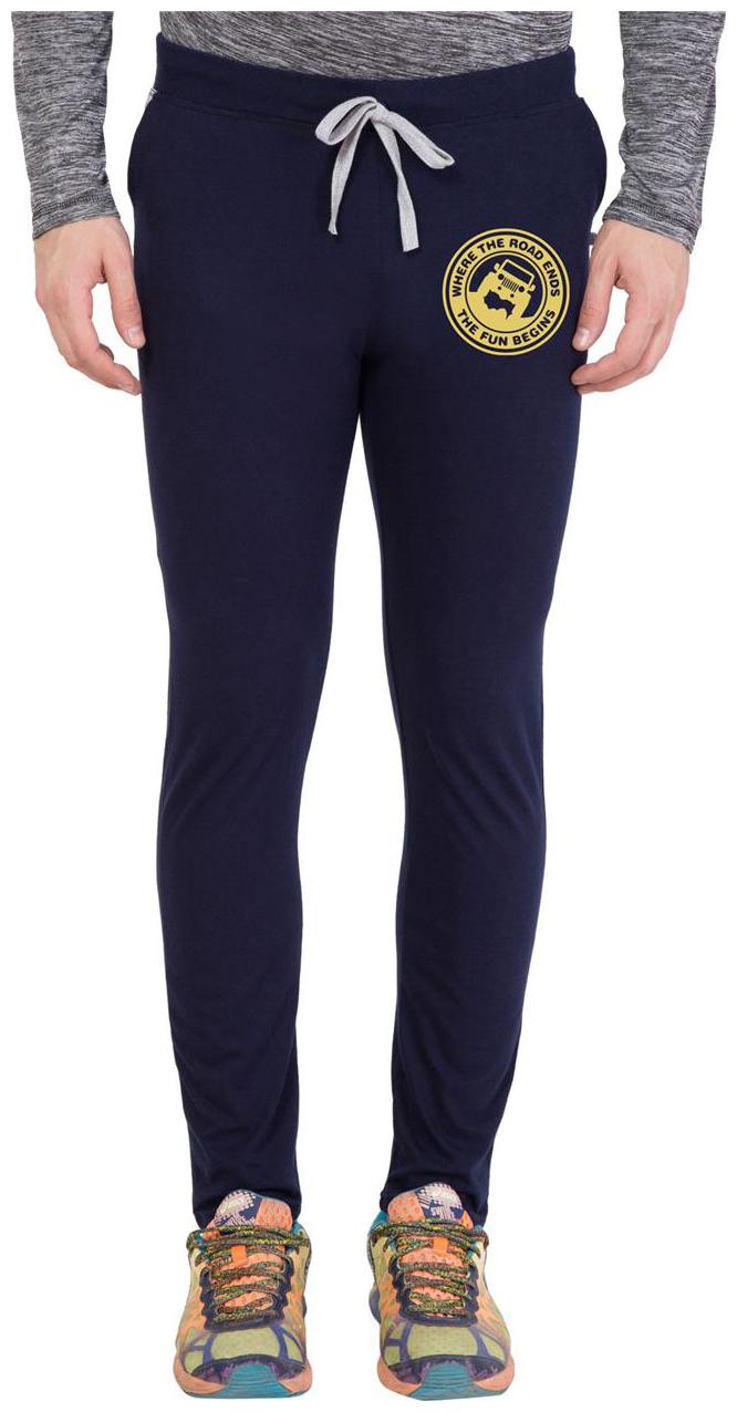 

American-Elm Navy Golden Zeep Printed Sports Jogger for Men