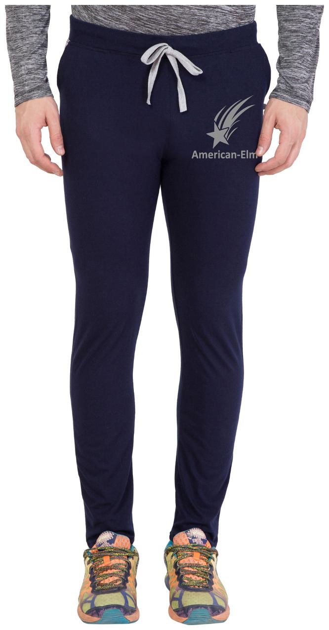 

American-Elm Men s Navy Grey Star Printed Trackpant