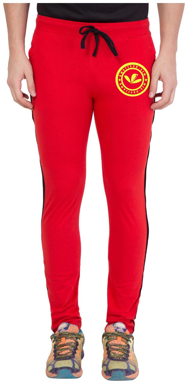 

American-Elm Red Slim Fit Trackpant for Men