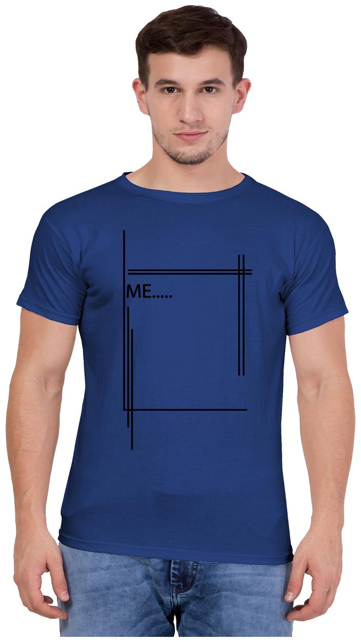 

American-Elm Men Blue Slim fit Cotton Round neck T-Shirt - Pack Of 1