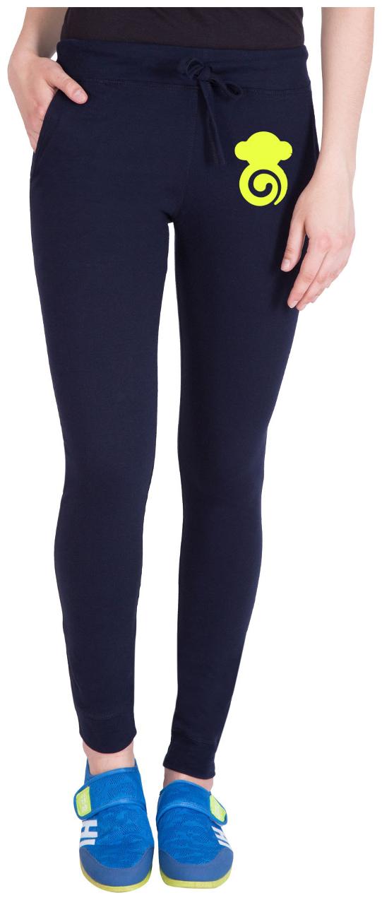 

American-Elm Women Slim fit Cotton Printed Track pants - Blue