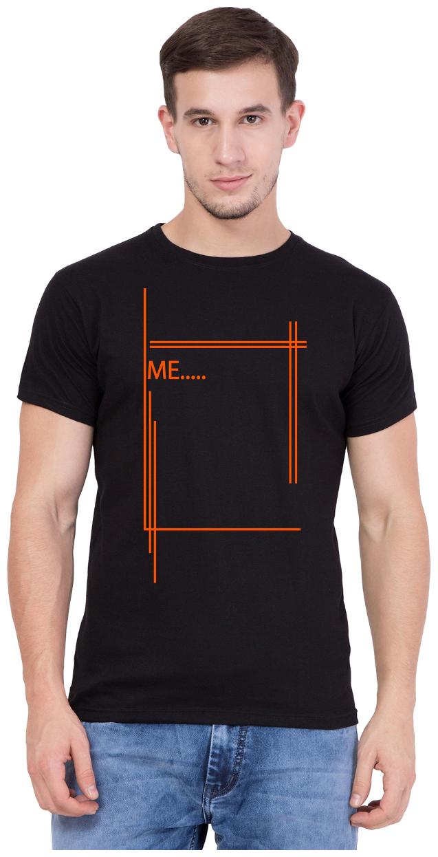 

American-Elm Men Black Slim fit Cotton Round neck T-Shirt - Pack Of 1