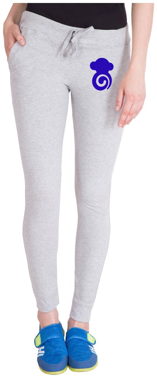 

American-Elm Women Slim fit Cotton Printed Track pants - Grey