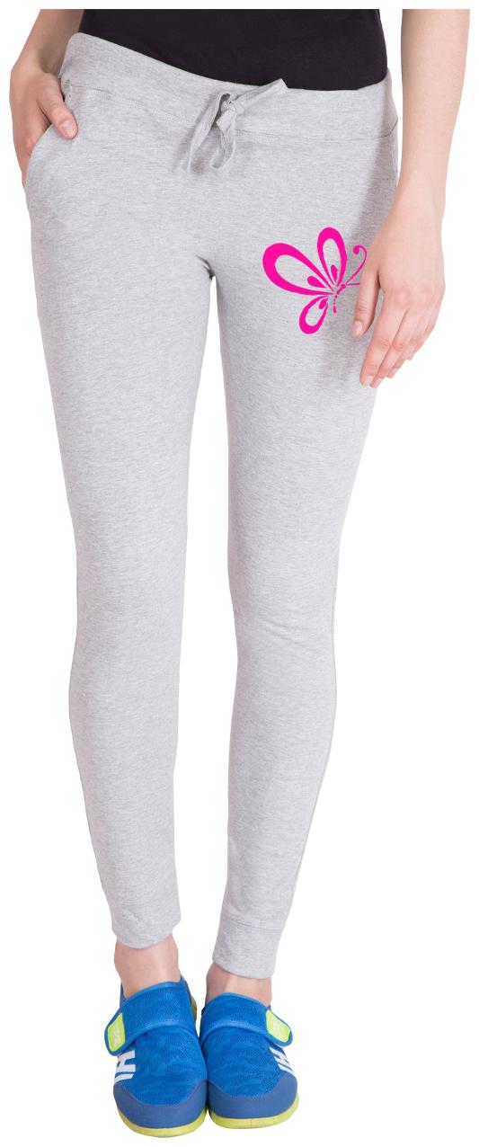

American-Elm Women Regular fit Cotton Printed Track pants - Grey