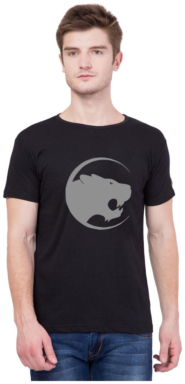 

American-Elm Men Black Slim fit Cotton Round neck T-Shirt - Pack Of 1