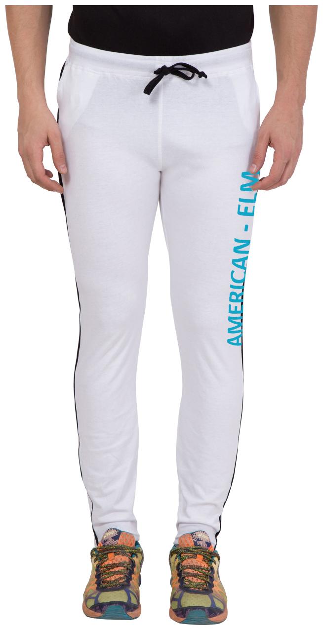

American-Elm Men s White Stylish Cotton Printed Lower