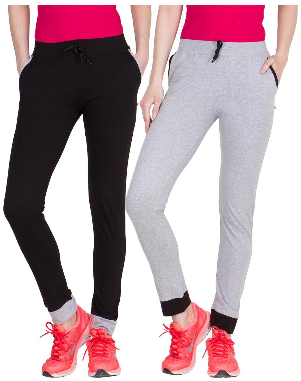 

American-Elm Women Regular fit Fleece Solid Track pants - Black