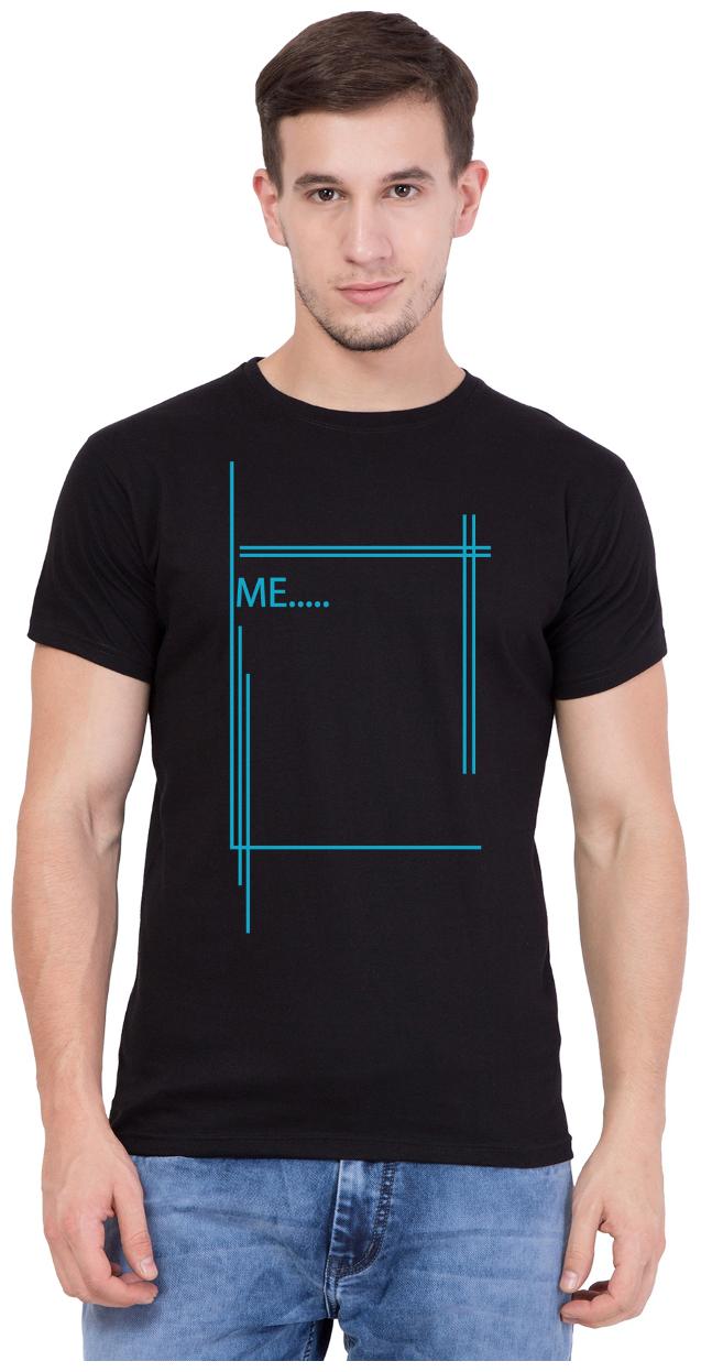 

American-Elm Men Black Slim fit Cotton Round neck T-Shirt - Pack Of 1