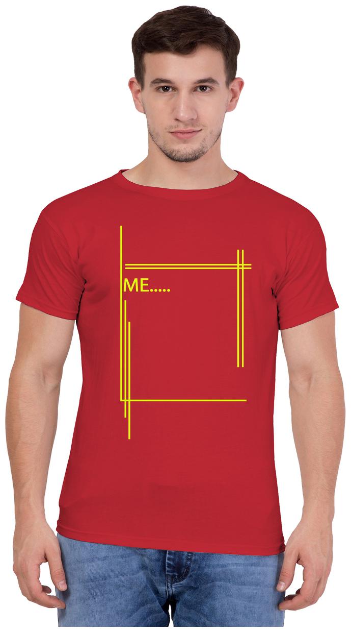 

American-Elm Men Red Slim fit Cotton Round neck T-Shirt - Pack Of 1