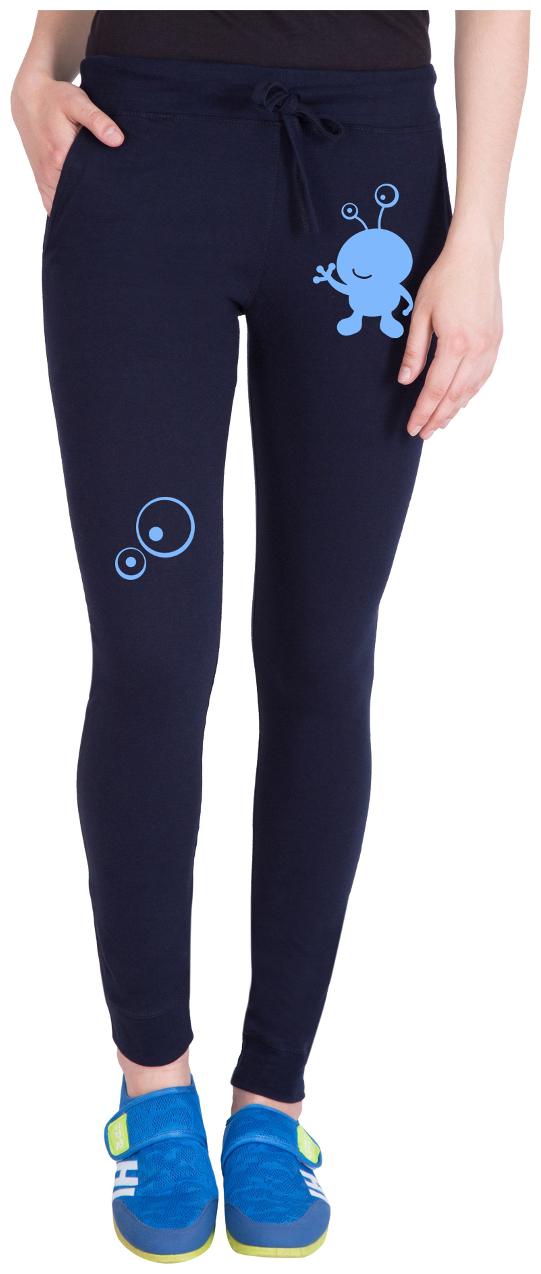 

American-Elm Women Regular fit Cotton Printed Track pants - Blue