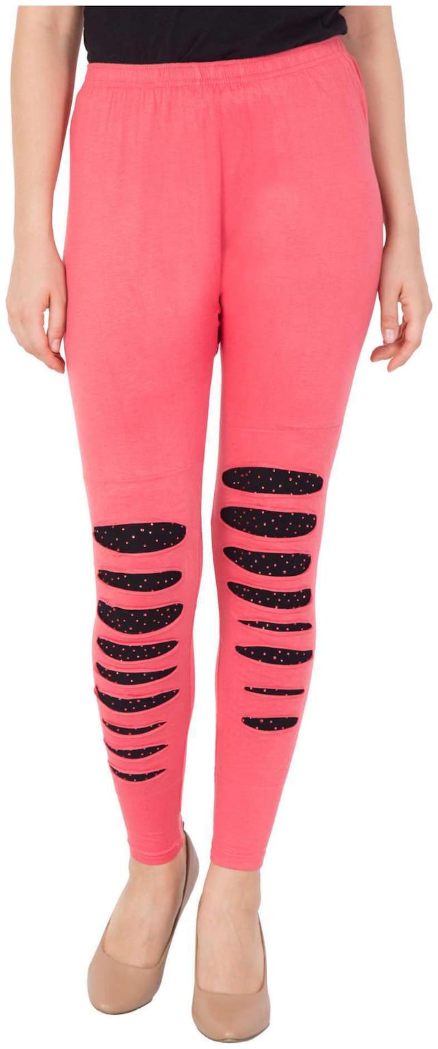 American-Elm Women's Peach Ripped Lagging