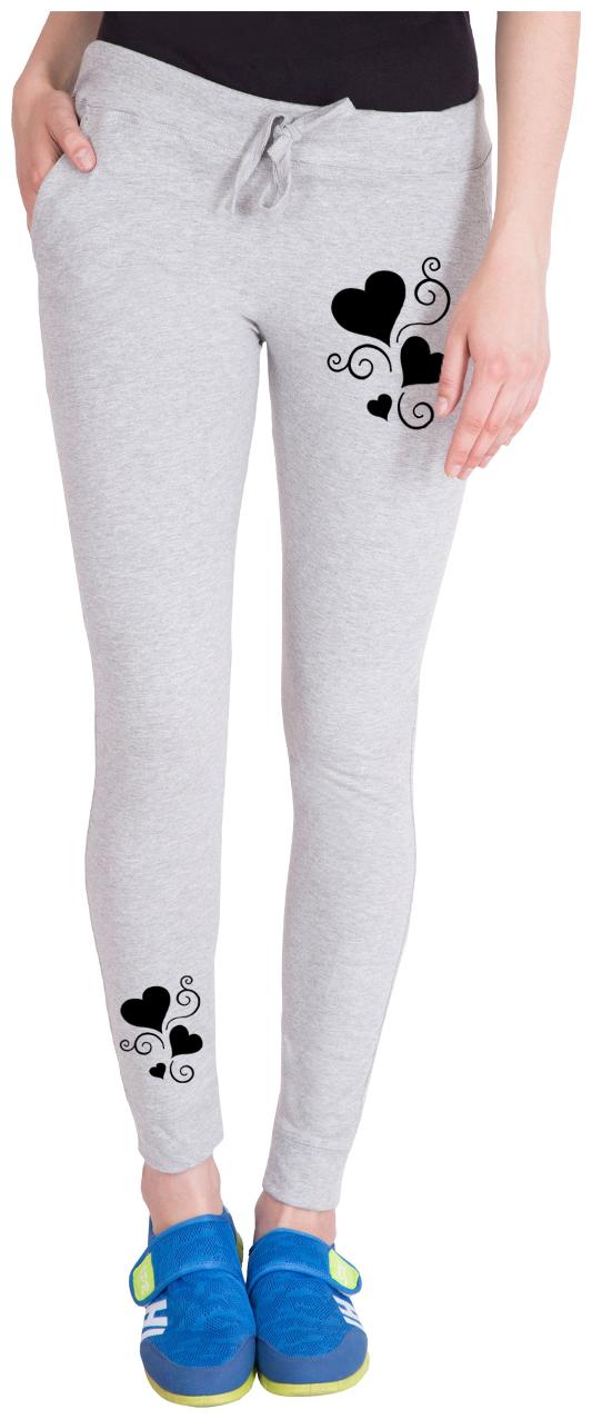 

American-Elm Women Regular fit Cotton Printed Track pants - Grey