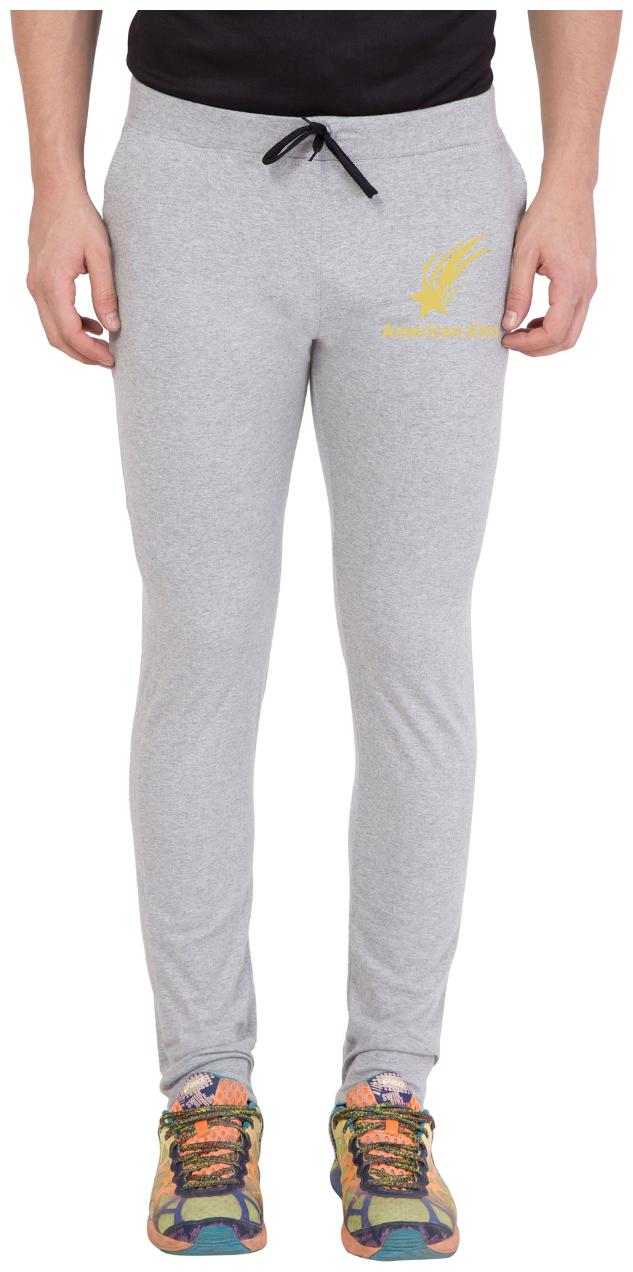 

American-Elm Grey Golden Star Printed Sports Wear Trackpant for Men