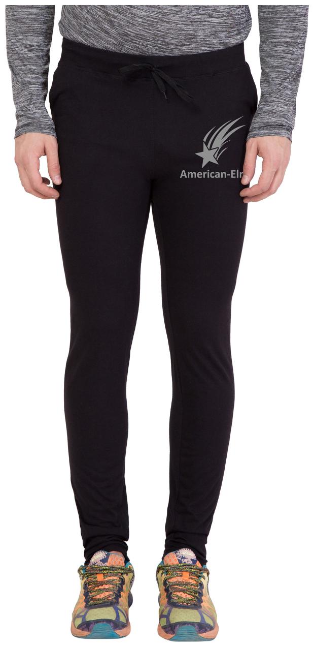 

American-Elm Black Grey Star Printed Jogger for Men