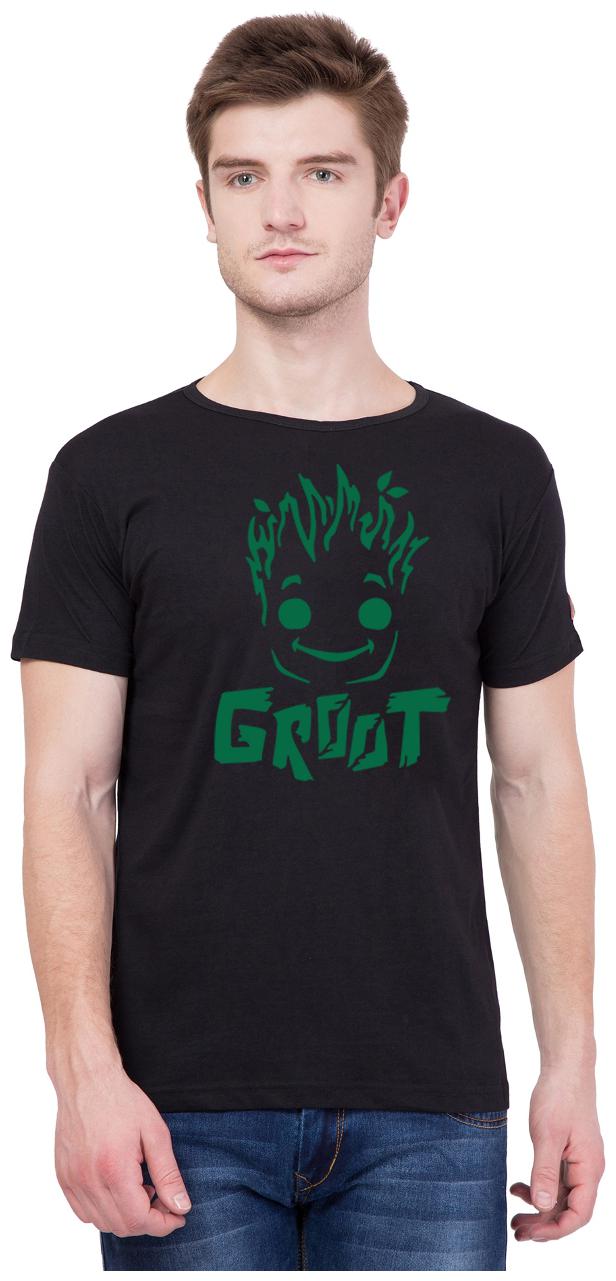 

American-Elm Men Black Slim fit Cotton Round neck T-Shirt - Pack Of 1