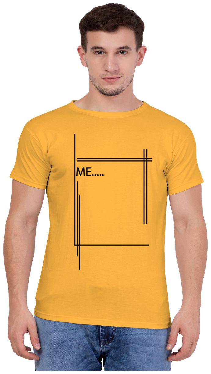 

American-Elm Men Yellow Slim fit Cotton Round neck T-Shirt - Pack Of 1