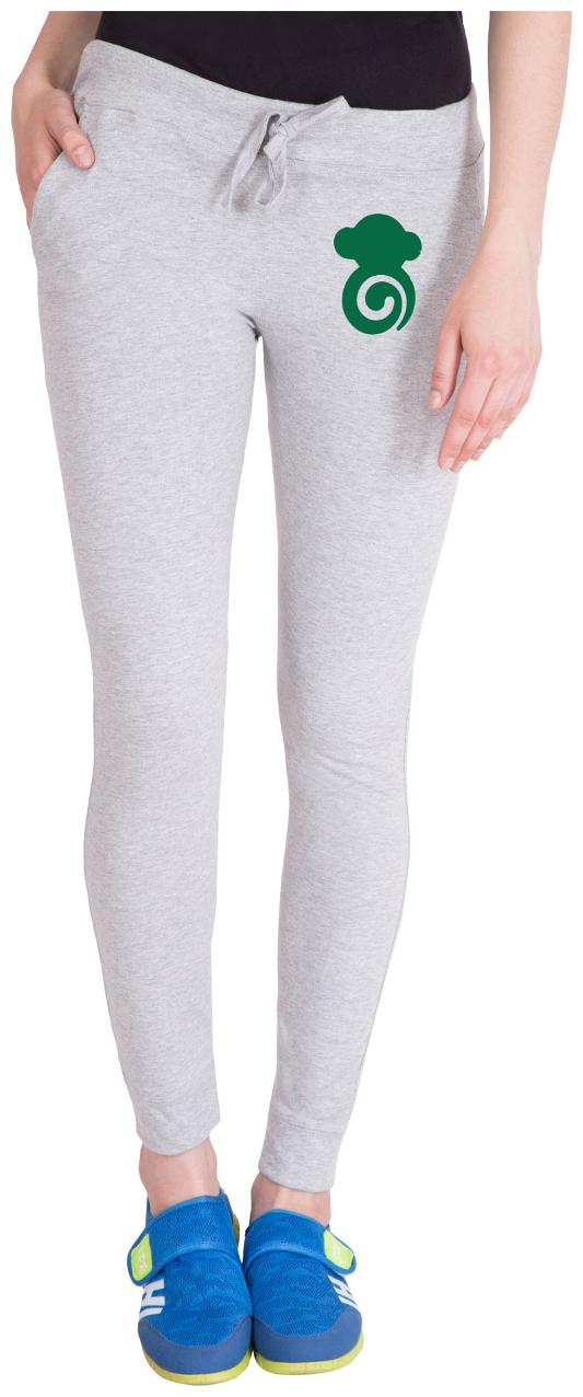 

American-Elm Women Slim fit Cotton Printed Track pants - Grey