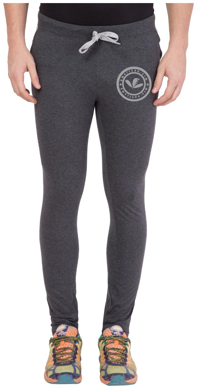 

American-Elm Grey Melange Slim Fit Printed Lower for Men