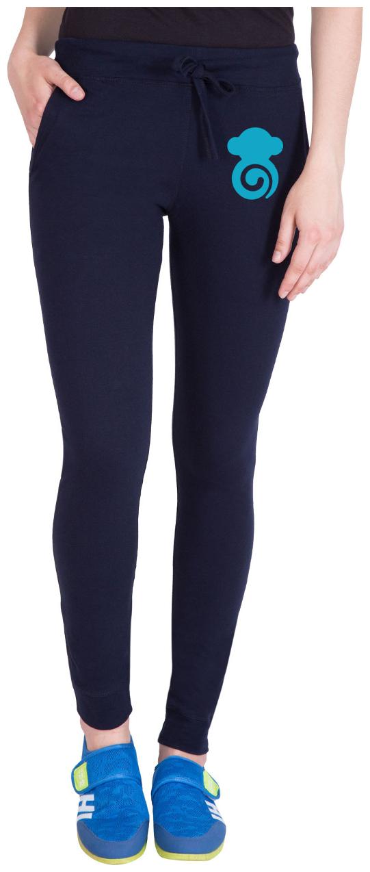 

American-Elm Women Slim fit Cotton Solid Track pants - Blue