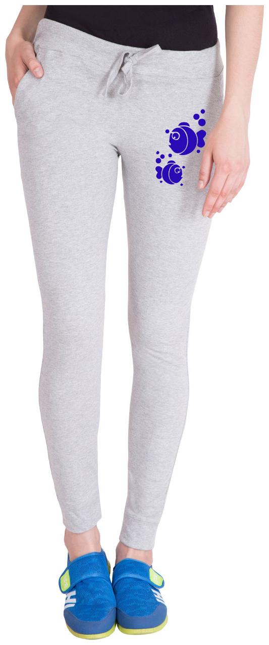 

American-Elm Women Slim fit Cotton Printed Track pants - White