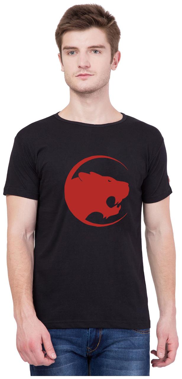 

American-Elm Men Black Slim fit Cotton Round neck T-Shirt - Pack Of 1