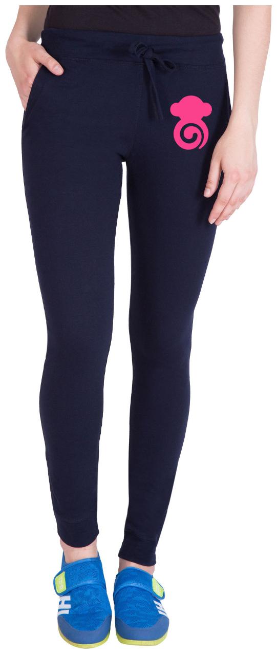 

American-Elm Women Slim fit Cotton Printed Track pants - Blue