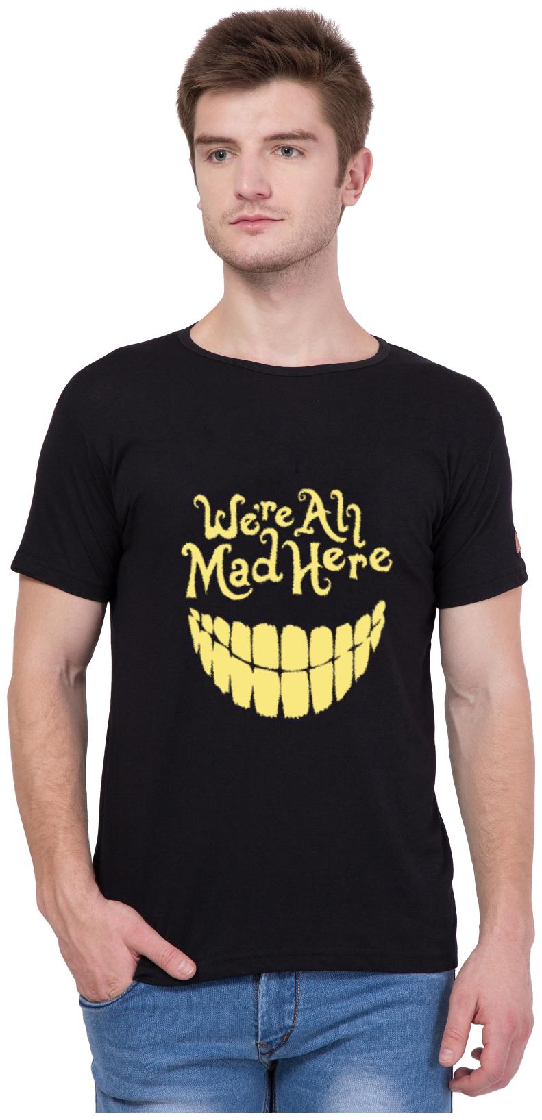 

American-Elm Men Black Slim fit Cotton Round neck T-Shirt - Pack Of 1