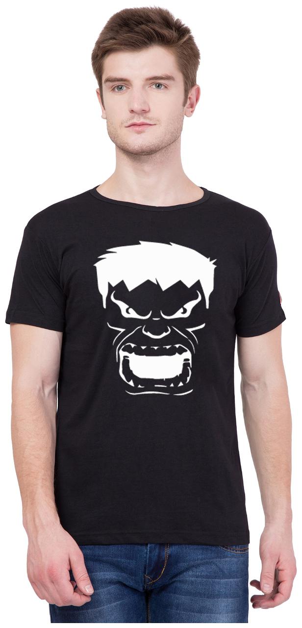 

American-Elm Men Black Slim fit Cotton Round neck T-Shirt - Pack Of 1