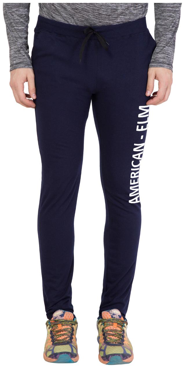 

American-Elm Men s Navy Blue Printed Slim fir Trackpant