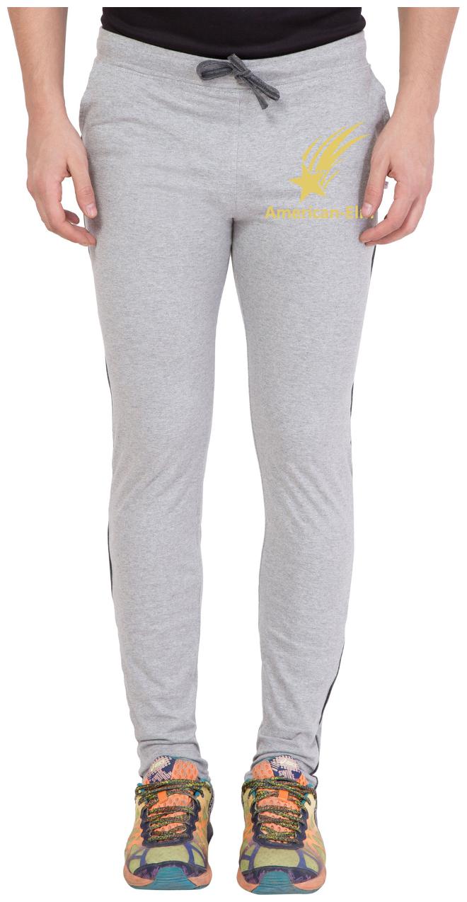 

American-Elm Men s Grey Golden Star Printed Trackpant for Light Workout