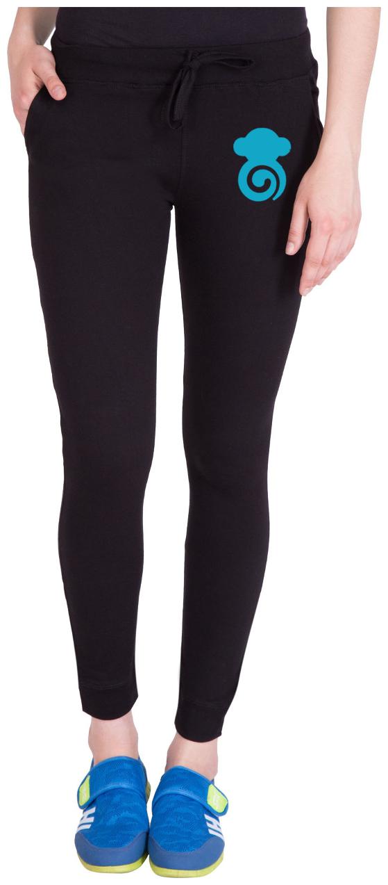 

American-Elm Women Slim fit Cotton Solid Track pants - Black